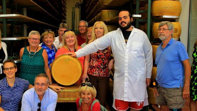 We visit a local parmesan cheese producer and learn how to make the popular and delicious cheese. 